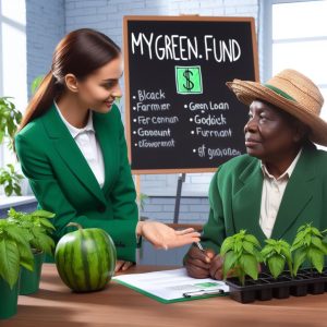 A MyGreen.Fund investor discussing with a farmer
